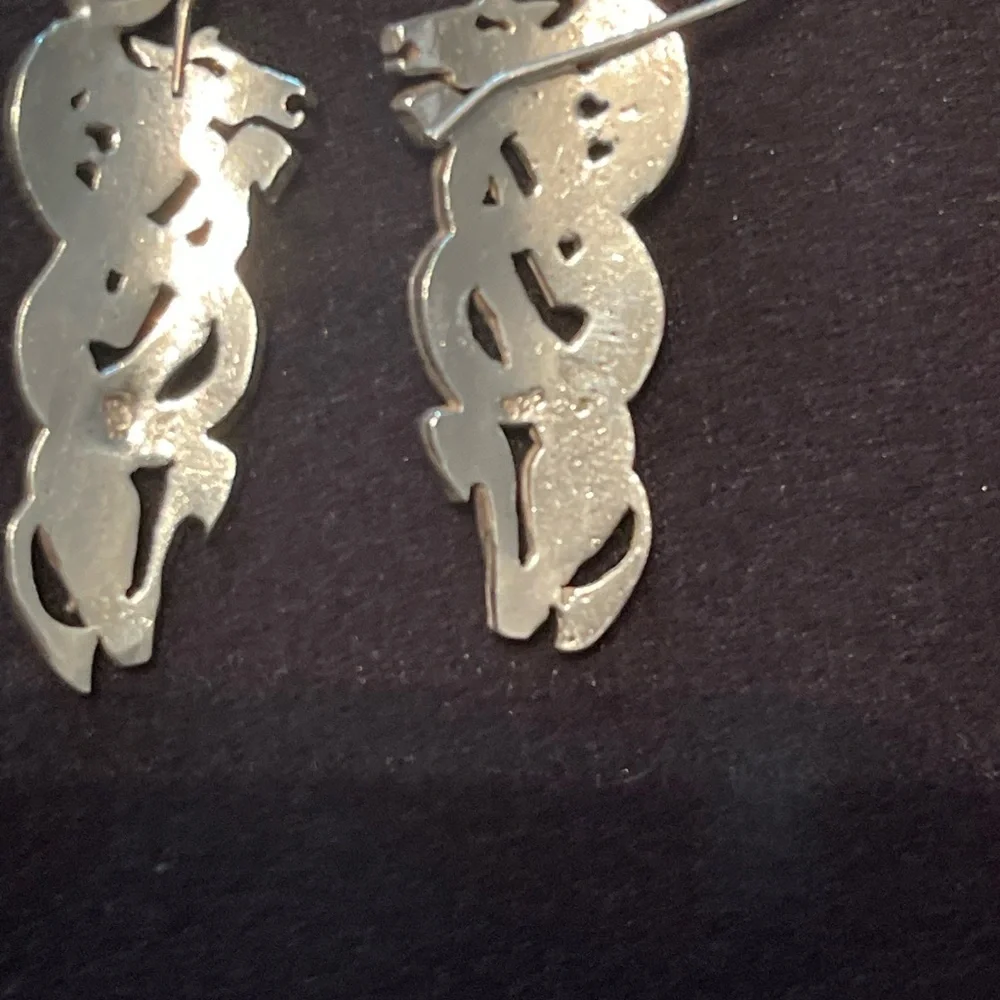 Celtic Handmade Unique Horse Earrings Sterling - Picture 3 of 3